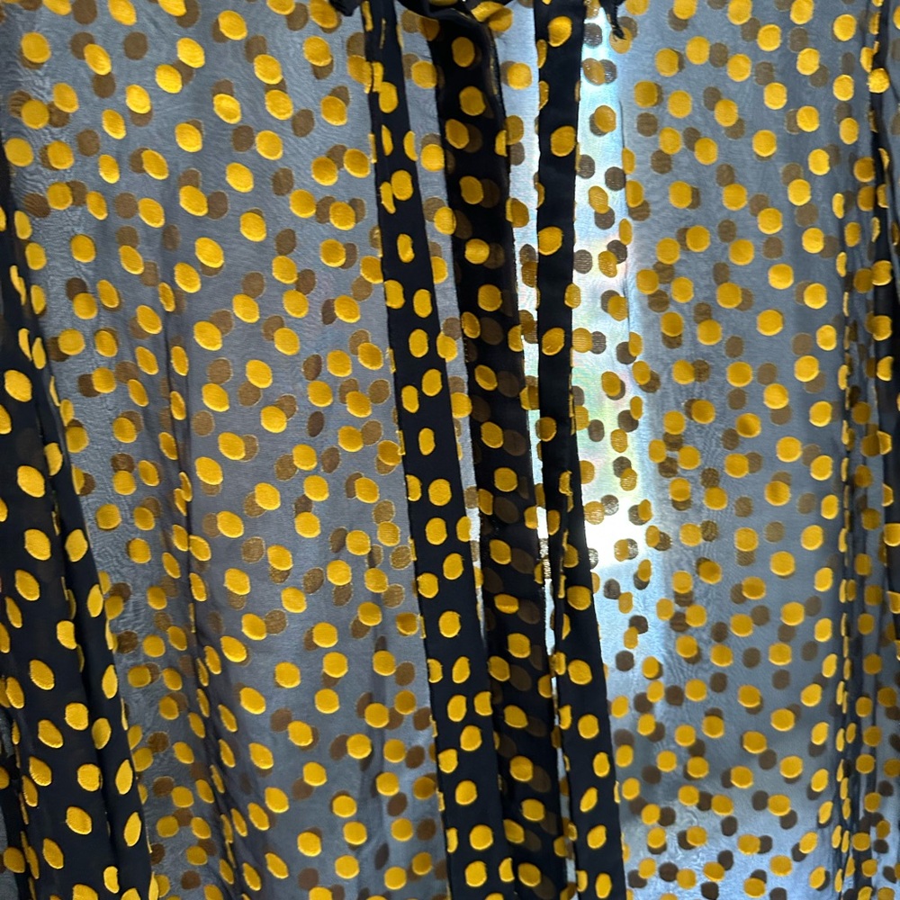 SALONI Black and Yellow Polka Dot Blouse - Picture 6 of 9